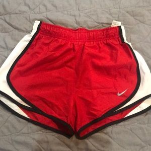 Nike SZ XS red and white athletic shorts